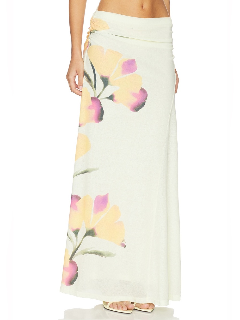 SOVERE STUDIOS Akanni Skirt Lightweight Jersey Floral Size Small NWT - Picture 5 of 8